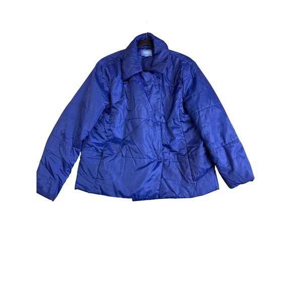 Simply Vera Vera Wang Jackets & Blazers - Simply Vera Vera Wang Jacket Womens Medium Blue Quilted Puffer Winter Coat